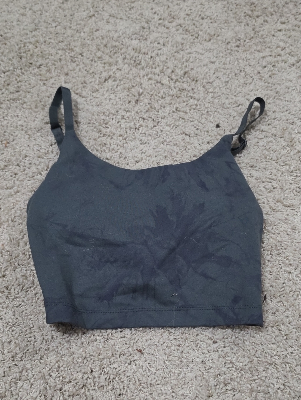 Alphalete Black Tie-Dye Cropped Camisole